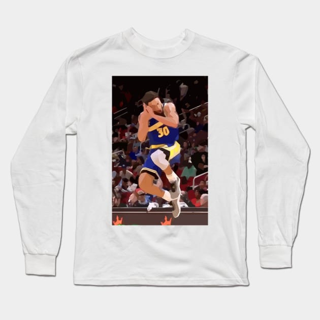 Stephen Curry Night Night Long Sleeve T-Shirt by Playful Creatives